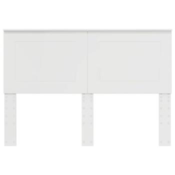 Kopfteil mit Kopfteil Glänzend Weiß 160 cm Holzwerkstoff