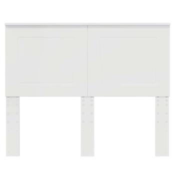 Kopfteil mit Kopfteil Glänzend Weiß 135 cm Holzwerkstoff