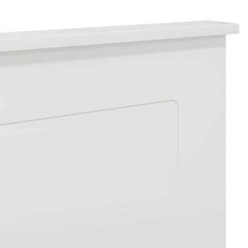 Kopfteil mit Kopfteil Glänzend Weiß 135 cm Holzwerkstoff