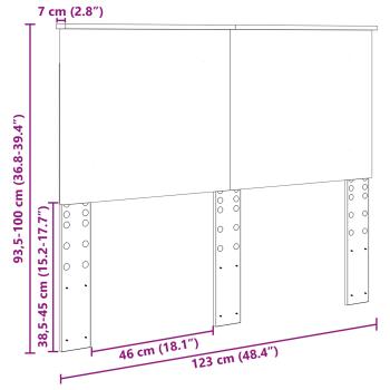 Kopfteil Graues Sonoma 100 cm Holzwerkstoff