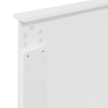 Kopfteil mit Kopfteil Glänzend Weiß 90 cm Holzwerkstoff