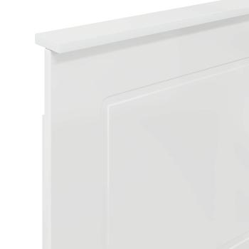 ARDEBO.de - Kopfteil mit Kopfteil Glänzend Weiß 80 cm Holzwerkstoff