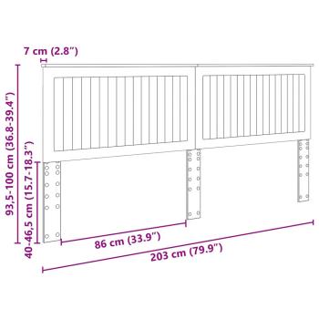 Kopfteil mit Kopfteil Sonoma-Eiche 200 cm Holzwerkstoff