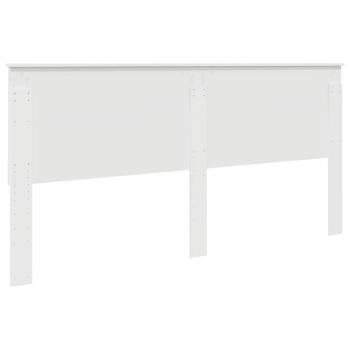 Kopfteil mit Kopfteil Glänzend Weiß 200 cm Holzwerkstoff