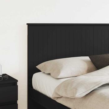 Kopfteil mit Kopfteil Schwarz Eichen-Optik 160 cm Holzwerkstoff