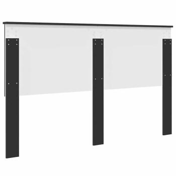 Kopfteil mit Kopfteil Schwarz Eichen-Optik 160 cm Holzwerkstoff