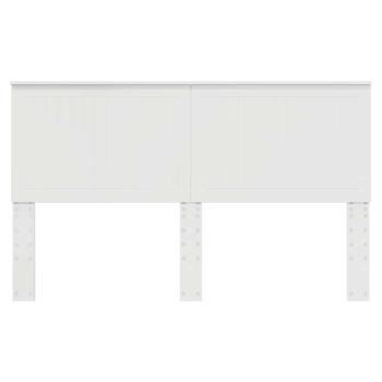 Kopfteil mit Kopfteil Glänzend Weiß 160 cm Holzwerkstoff