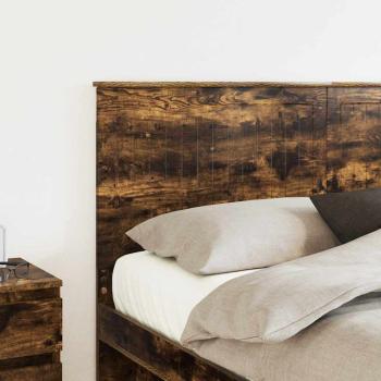 Kopfteil mit Kopfteil Geräucherte Eiche 160 cm Holzwerkstoff