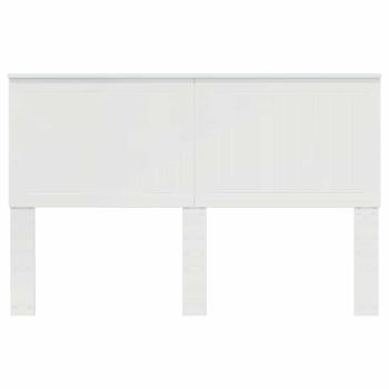 Kopfteil mit Kopfteil Glänzend Weiß 150 cm Holzwerkstoff