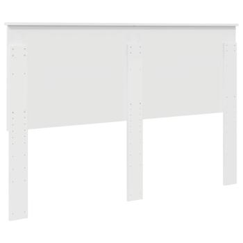 Kopfteil mit Kopfteil Glänzend Weiß 150 cm Holzwerkstoff