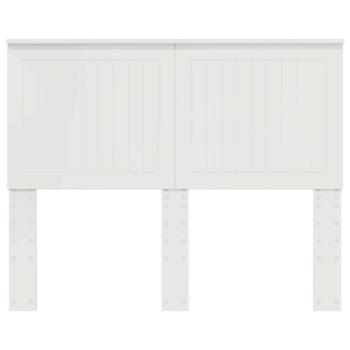 Kopfteil mit Kopfteil Glänzend Weiß 135 cm Holzwerkstoff