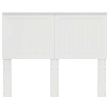 Kopfteil mit Kopfteil Glänzend Weiß 120 cm Holzwerkstoff