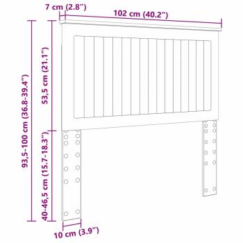 Kopfteil mit Kopfteil Braun Eichen-Optik 100 cm Holzwerkstoff