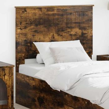 ARDEBO.de - Kopfteil mit Kopfteil Geräucherte Eiche 90 cm Holzwerkstoff