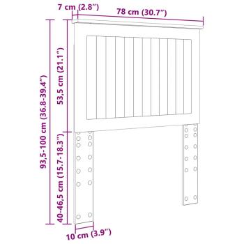 Kopfteil mit Kopfteil Sonoma-Eiche 75 cm Holzwerkstoff
