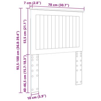 Kopfteil mit Kopfteil Glänzend Weiß 75 cm Holzwerkstoff