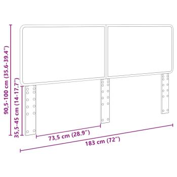 Kopfteil mit Kopfteil Altholz 180 cm Holzwerkstoff