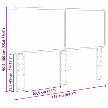 Kopfteil mit Kopfteil Braun Eichen-Optik 160 cm Holzwerkstoff
