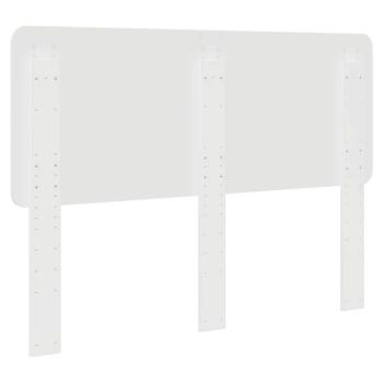 Kopfteil mit Kopfteil Glänzend Weiß 140 cm Holzwerkstoff