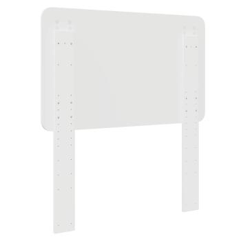 Kopfteil mit Kopfteil Glänzend Weiß 100 cm Holzwerkstoff