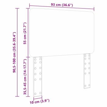 Kopfteil mit Kopfteil Altholz 90 cm Holzwerkstoff