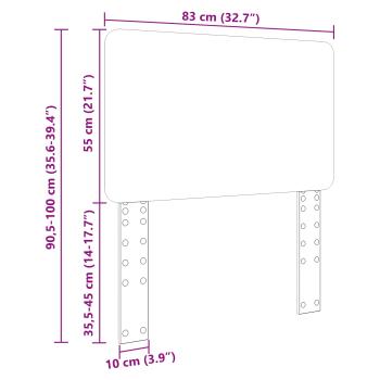 Kopfteil mit Kopfteil Glänzend Weiß 80 cm Holzwerkstoff