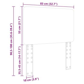 Kopfteil mit Kopfteil Graues Sonoma 80 cm Holzwerkstoff