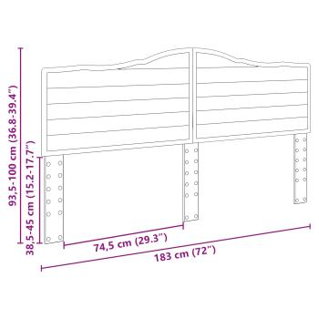 ARDEBO.de - Kopfteil mit Kopfteil Geräucherte Eiche 180 cm Holzwerkstoff