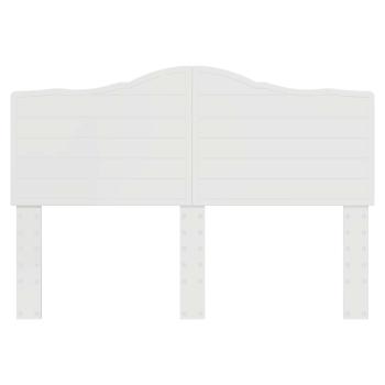 Kopfteil mit Kopfteil Glänzend Weiß 150 cm Holzwerkstoff