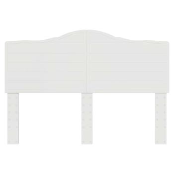 Kopfteil mit Kopfteil Glänzend Weiß 140 cm Holzwerkstoff