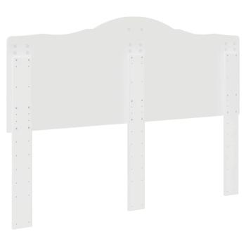 Kopfteil mit Kopfteil Glänzend Weiß 140 cm Holzwerkstoff