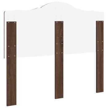 Kopfteil mit Kopfteil Braun Eichen-Optik 120 cm Holzwerkstoff