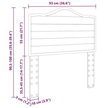 Kopfteil mit Kopfteil Weiß 90 cm Holzwerkstoff