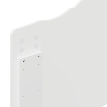 Kopfteil mit Kopfteil Glänzend Weiß 80 cm Holzwerkstoff