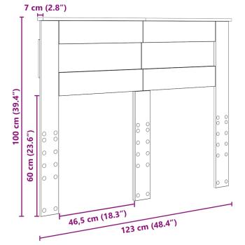 Kopfteil mit Kopfteil Weiß 120 cm Holzwerkstoff