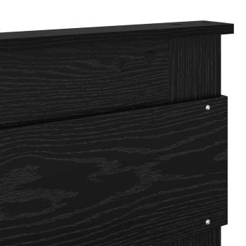 Kopfteil mit Kopfteil Schwarz Eichen-Optik 120 cm Holzwerkstoff