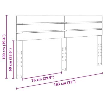 Kopfteil mit Kopfteil Weiß 180 cm Holzwerkstoff
