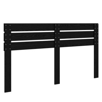 Kopfteil mit Kopfteil Schwarz Eichen-Optik 180 cm Holzwerkstoff