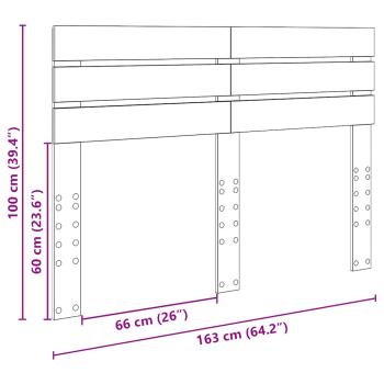 Kopfteil mit Kopfteil Weiß 160 cm Holzwerkstoff