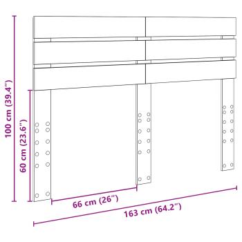 Kopfteil mit Kopfteil Beton Grau 160 cm Holzwerkstoff