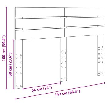 Kopfteil Beton Grau Holzwerkstoff