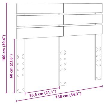 Kopfteil mit Kopfteil Beton Grau 135 cm Holzwerkstoff