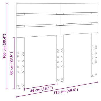 Kopfteil Graues Sonoma Holzwerkstoff