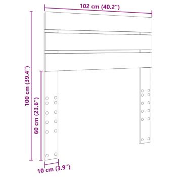 Kopfteil mit Kopfteil Beton Grau 100 cm Holzwerkstoff