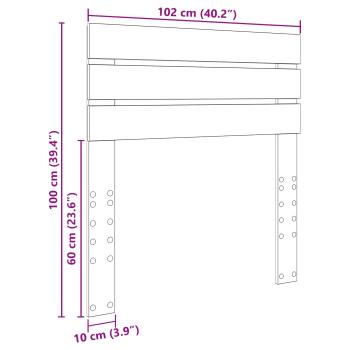 Kopfteil Geräucherte Eiche Holzwerkstoff
