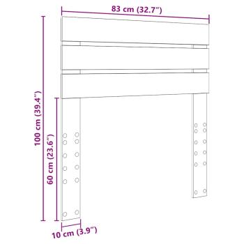 Kopfteil mit Kopfteil Beton Grau 80 cm Holzwerkstoff