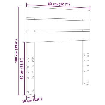 Kopfteil mit Kopfteil Artisan-Eiche 80 cm Holzwerkstoff