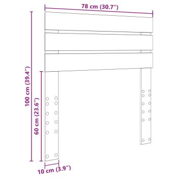 Kopfteil Schwarz Eichen-Optik Holzwerkstoff