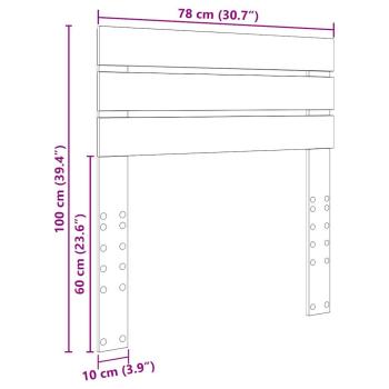 Kopfteil mit Kopfteil Sonoma-Eiche 75 cm Holzwerkstoff