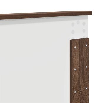 Kopfteil Braun Eichen-Optik Holzwerkstoff